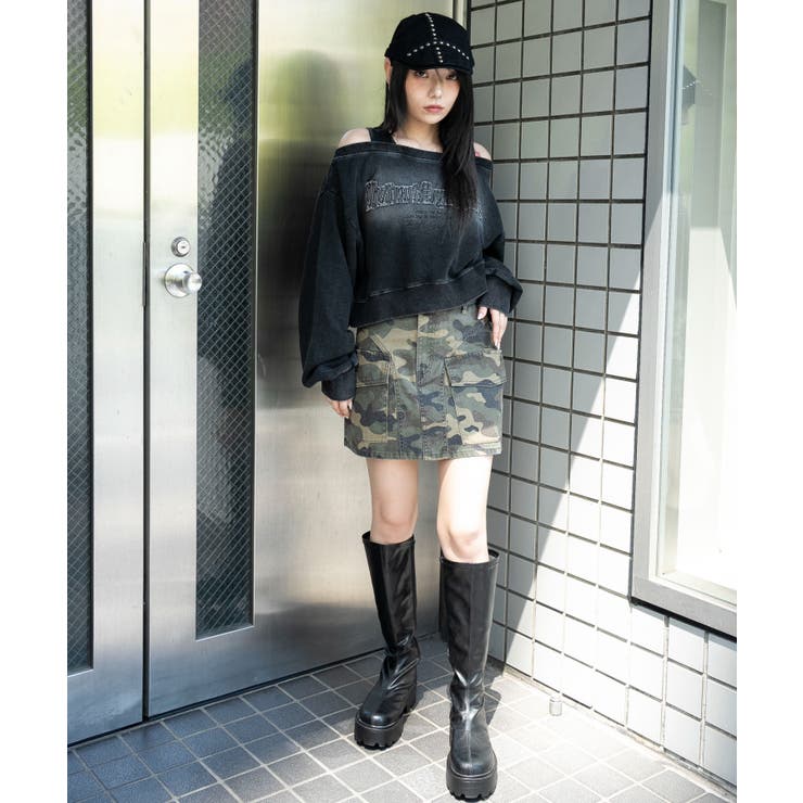 ヴィンテージウォッシュカーゴミニスカート | WEGO【WOMEN】 | 詳細画像3 