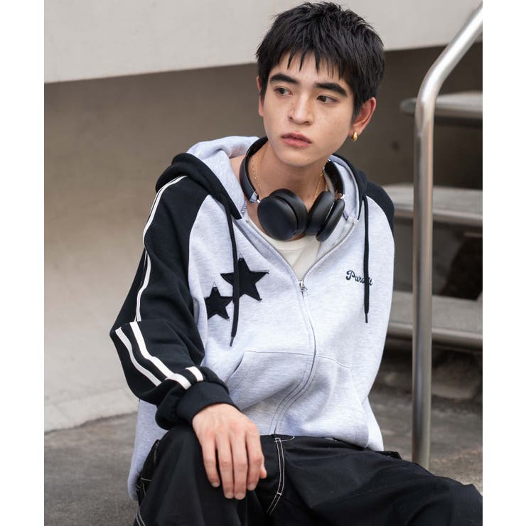 ラインラグランZIPパーカー | WEGO【MEN】 | 詳細画像17 