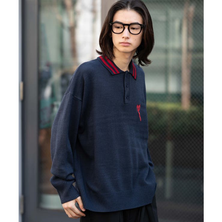 ラインポロニットプルオーバー | WEGO【MEN】 | 詳細画像9 