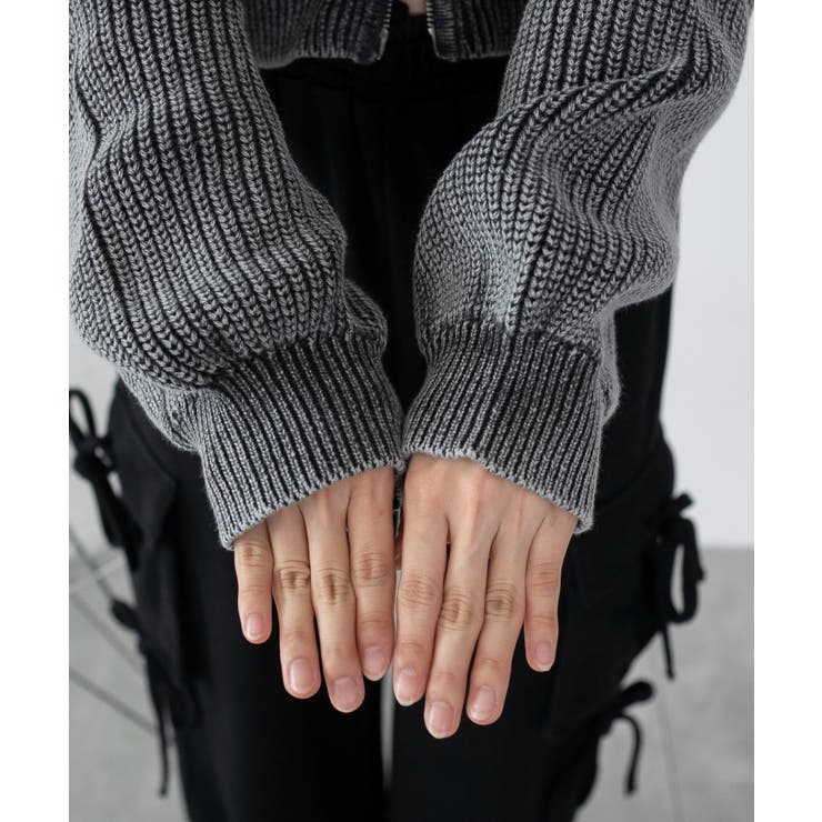 ダブルジップショートニットブルゾン | WEGO【WOMEN】 | 詳細画像7 
