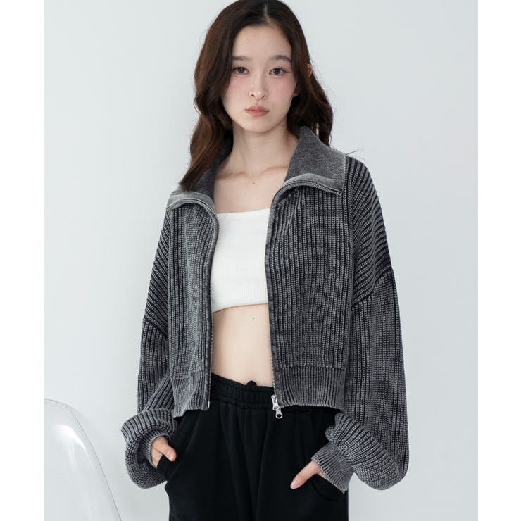 ダブルジップショートニットブルゾン | WEGO【WOMEN】 | 詳細画像18 