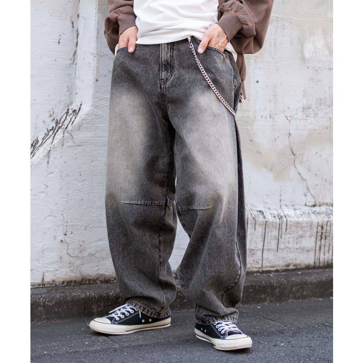 65 | チェーン付きバルーンデニムパンツ | WEGO【MEN】