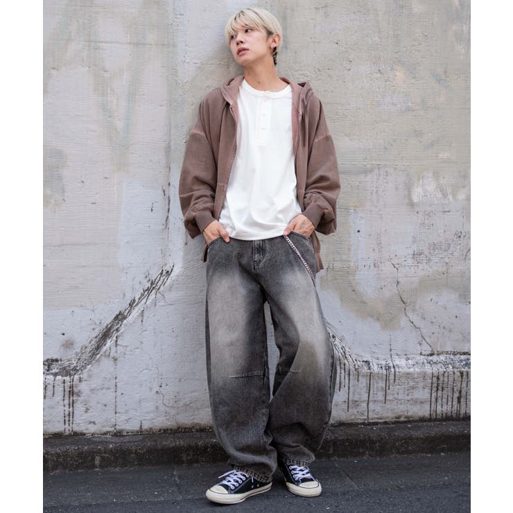チェーン付きバルーンデニムパンツ | WEGO【MEN】 | 詳細画像4 