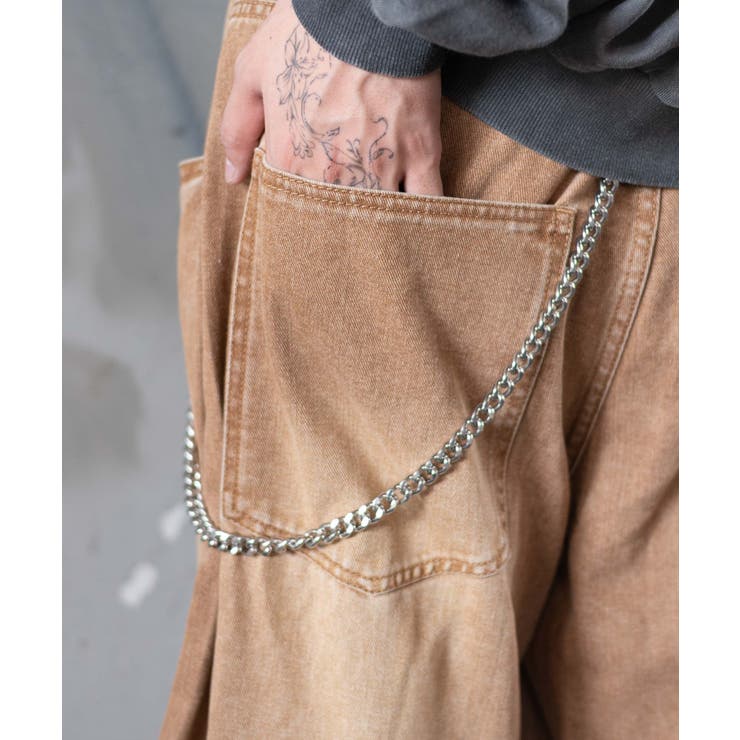 チェーン付きバルーンデニムパンツ | WEGO【MEN】 | 詳細画像8 