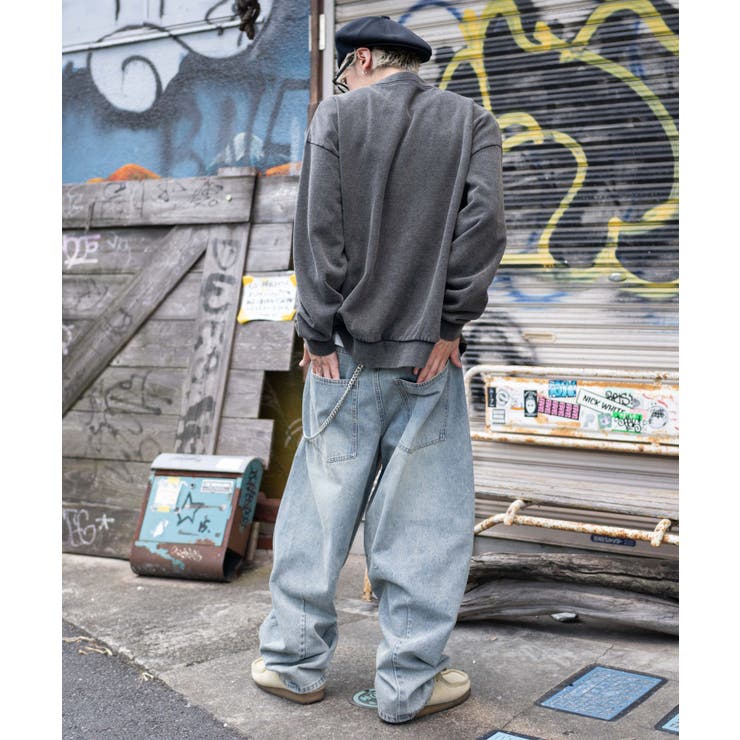 チェーン付きバルーンデニムパンツ | WEGO【MEN】 | 詳細画像14 