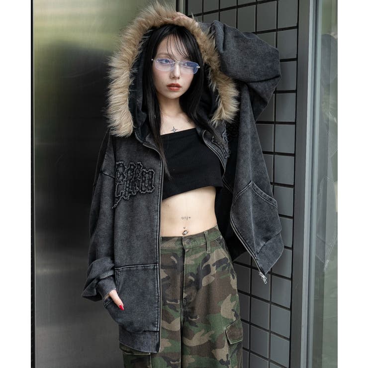 ファーフードBIGZIPパーカー[品番：WG010096172]｜WEGO【WOMEN