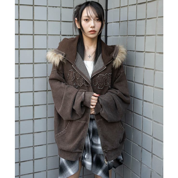 ファーフードBIGZIPパーカー[品番：WG010096172]｜WEGO【WOMEN