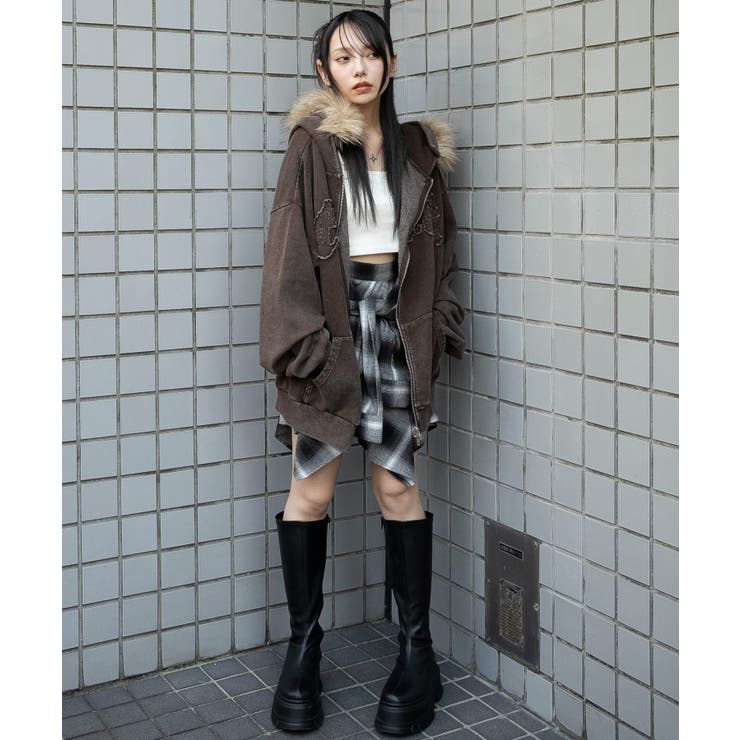 ファーフードBIGZIPパーカー[品番：WG010096172]｜WEGO【WOMEN