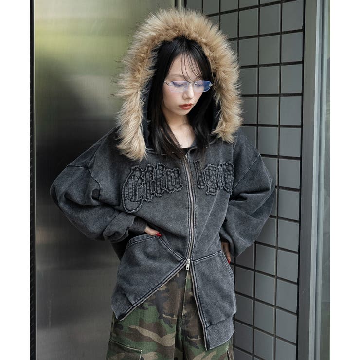 ファーフードBIGZIPパーカー[品番：WG010096172]｜WEGO【WOMEN