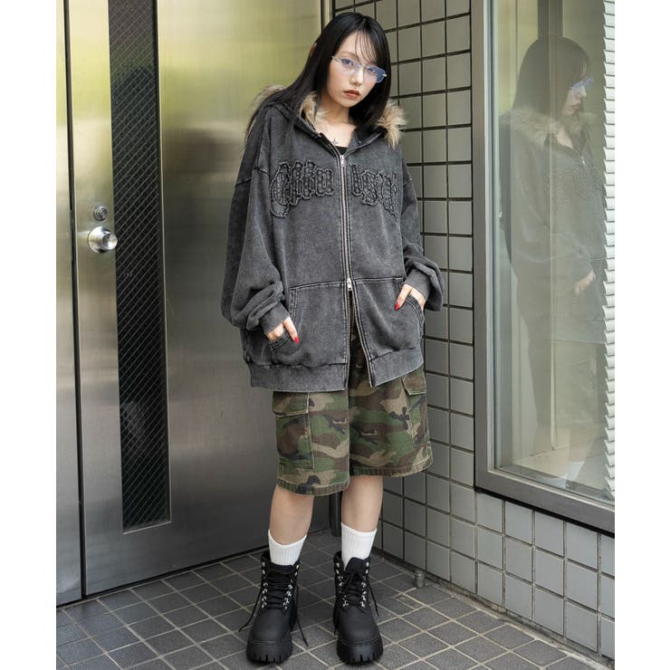FR2 GORE-TEXオマージュ GO‼︎-SEX 極厚 パーカー ファーフードBIGZIPパーカー[品番：WG010096172]｜WEGO【WOMEN