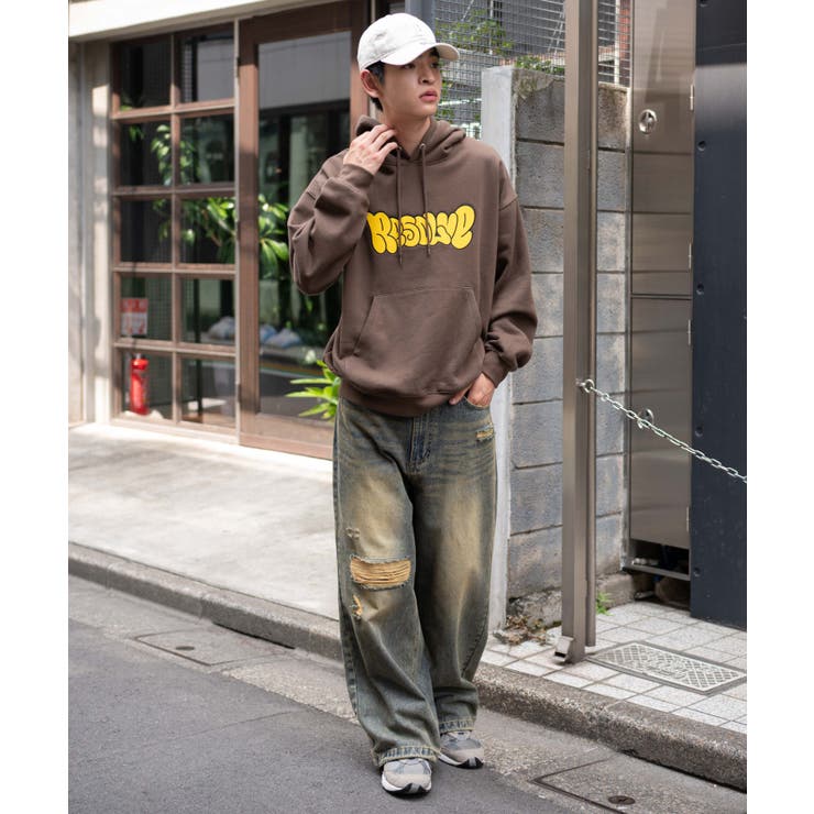 グラフィックロゴプルパーカー | WEGO【MEN】 | 詳細画像4 