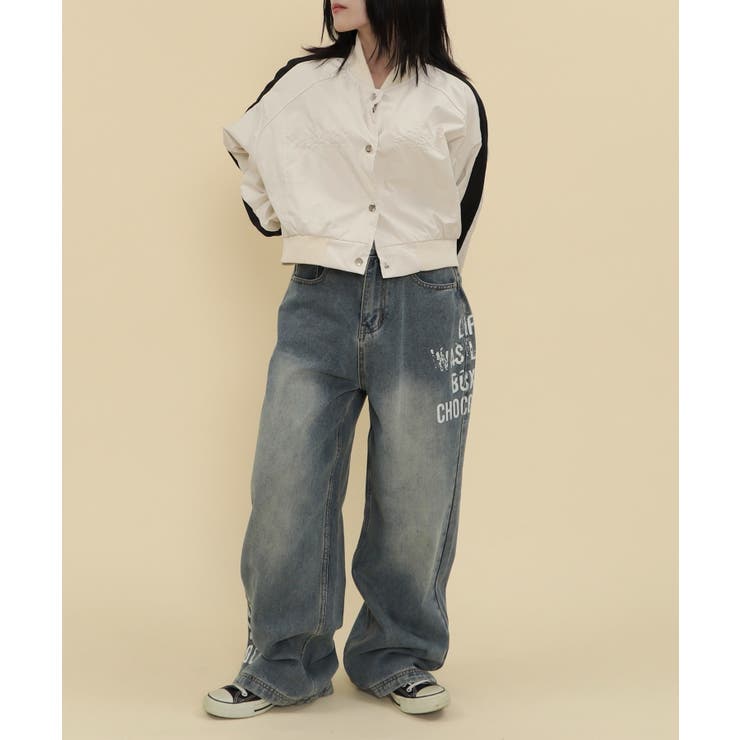 グラフィックストレートデニム | WEGO【WOMEN】 | 詳細画像6 