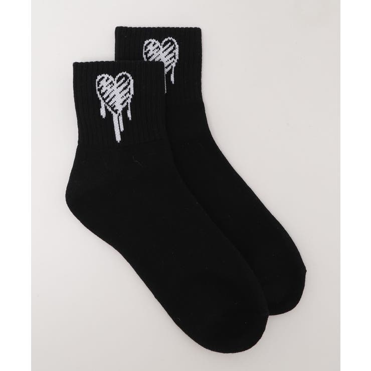 手書き風ハートハイアンクルソックス | WEGO【MEN】 | 詳細画像8 