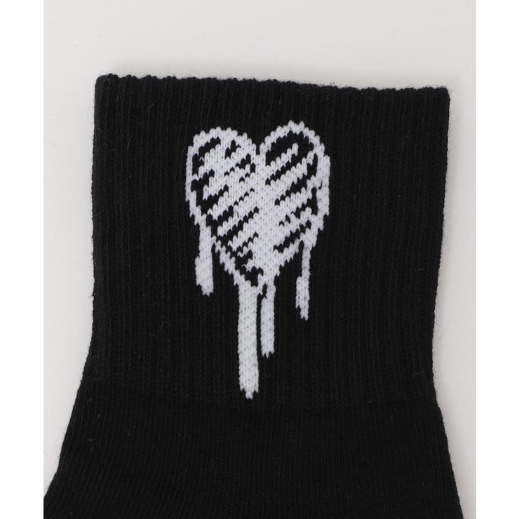 手書き風ハートハイアンクルソックス | WEGO【MEN】 | 詳細画像9 