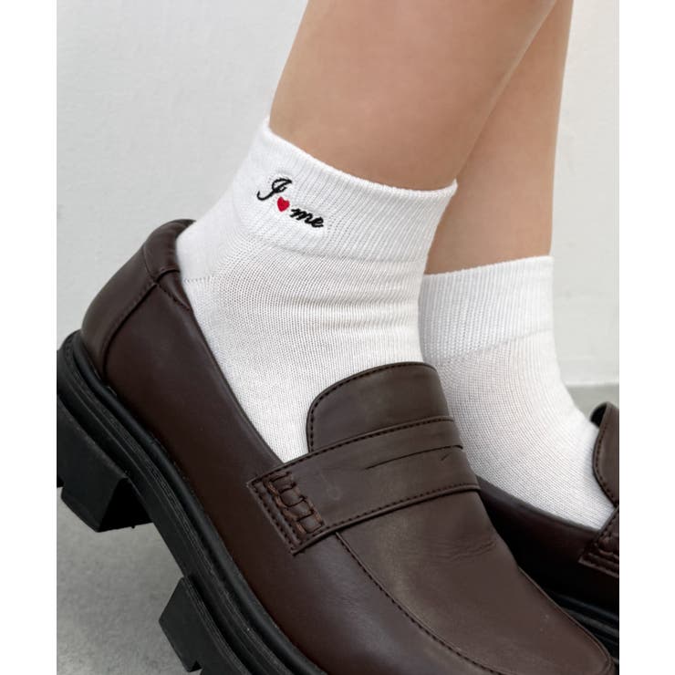 刺繍ロゴショートソックス | WEGO【WOMEN】 | 詳細画像2 