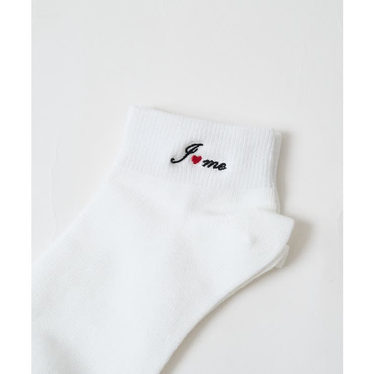 刺繍ロゴショートソックス | WEGO【WOMEN】 | 詳細画像9 