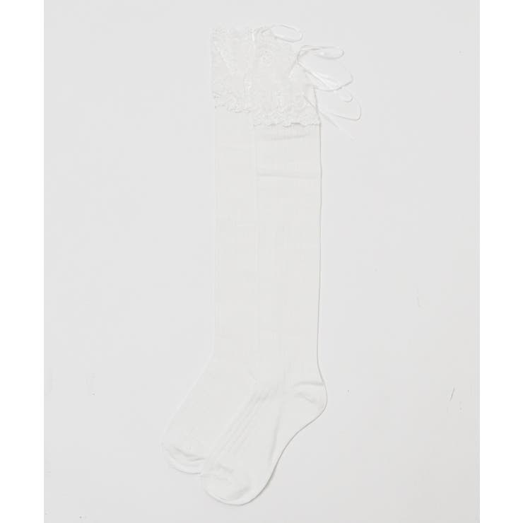 リボンレース切替ニーハイソックス | WEGO【WOMEN】 | 詳細画像4 