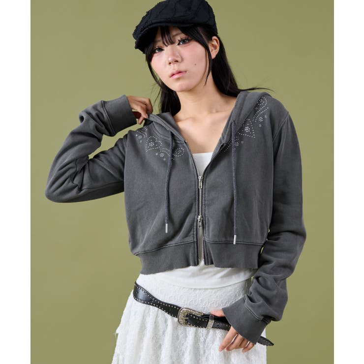 スタッズデザインWジップPK | WEGO【WOMEN】 | 詳細画像3 