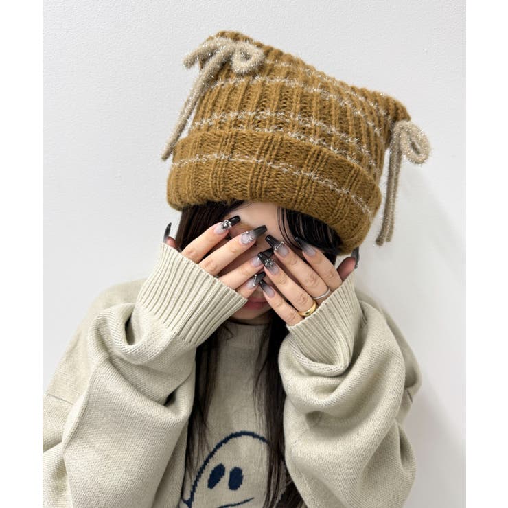 ラメリボンネコミミニットキャップ | WEGO【MEN】 | 詳細画像3 