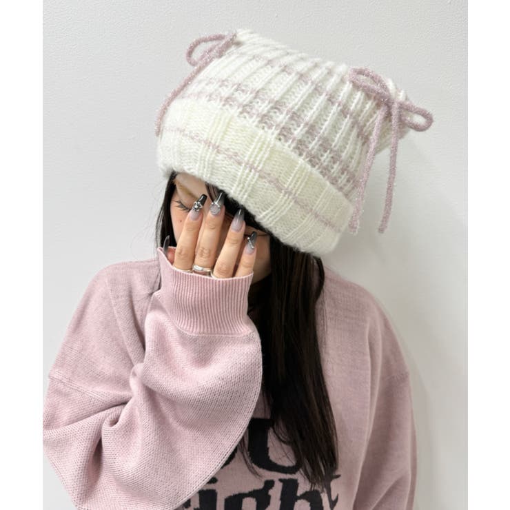 ラメリボンネコミミニットキャップ | WEGO【MEN】 | 詳細画像5 