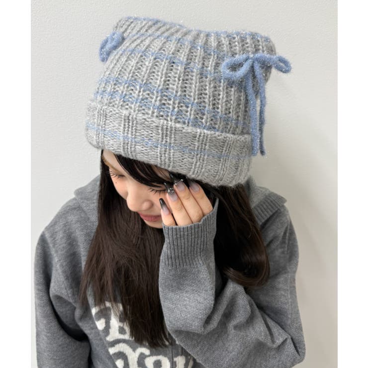 ラメリボンネコミミニットキャップ | WEGO【MEN】 | 詳細画像7 