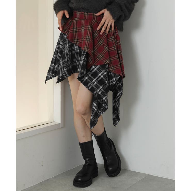 Jenny fax アシンメトリーブラウンミニスカート アシンメトリーブラウンミニスカート Jenny fax