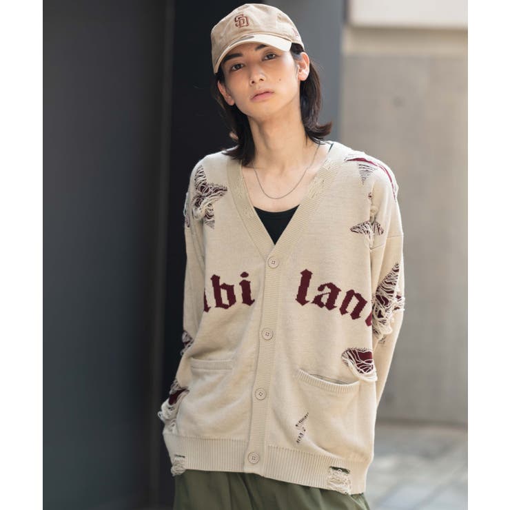 ダメージジャガードカーディガン | WEGO【MEN】 | 詳細画像9 