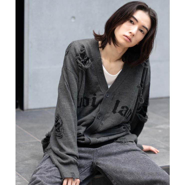 ダメージジャガードカーディガン | WEGO【MEN】 | 詳細画像19 