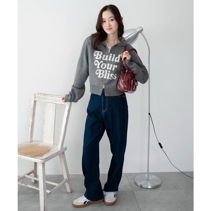 グラフィックジャガードニットZIPパーカー[品番：WG010096273]｜WEGO