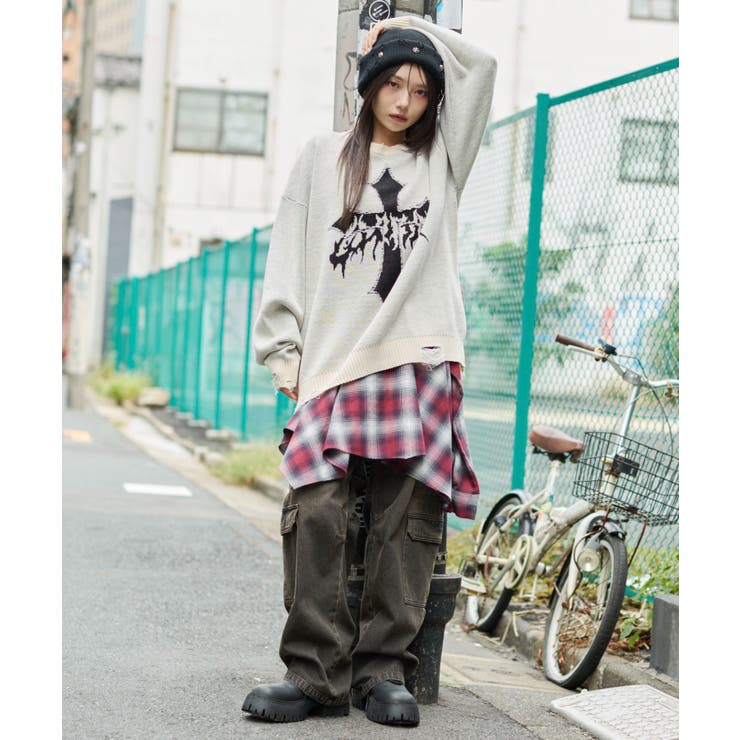 ダメージジャガードプルオーバー | WEGO【MEN】 | 詳細画像7 