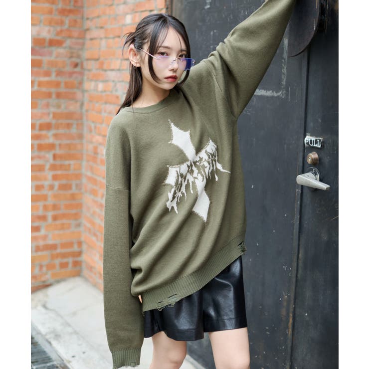 ダメージジャガードプルオーバー | WEGO【MEN】 | 詳細画像17 