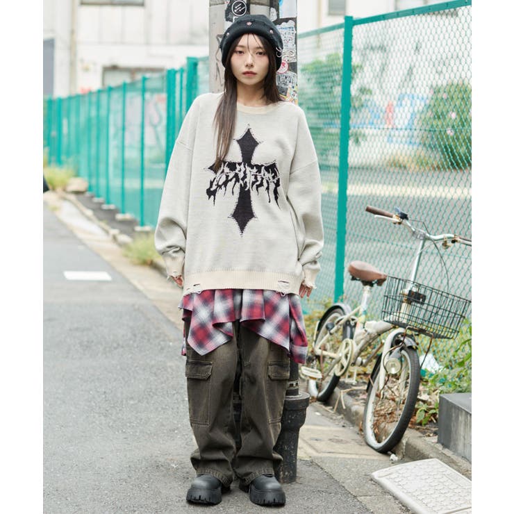 ダメージジャガードプルオーバー | WEGO【MEN】 | 詳細画像26 