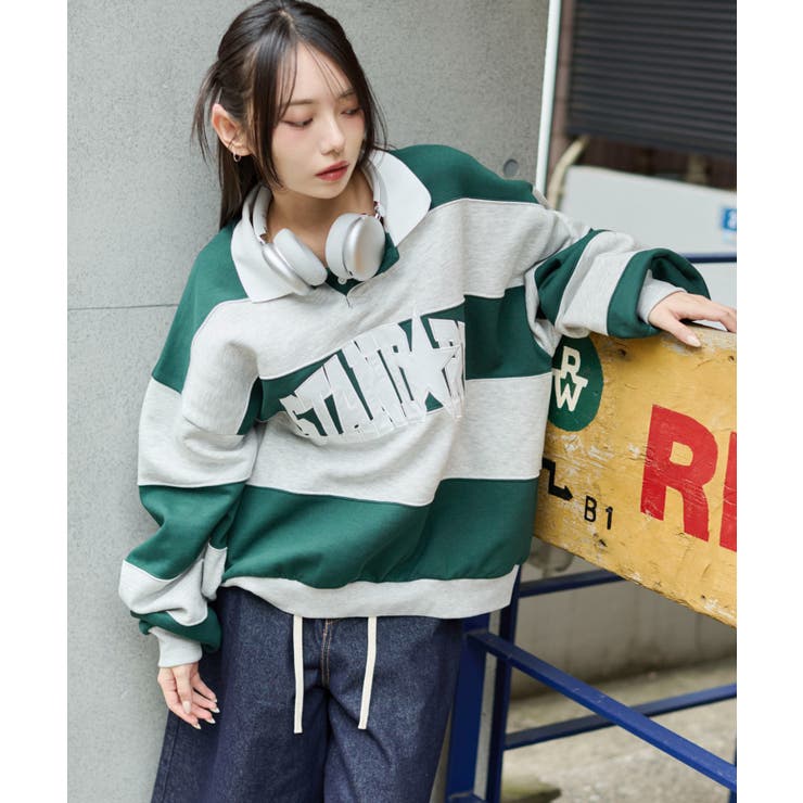 グリーン | カレッジロゴラガースウェット | WEGO【MEN】