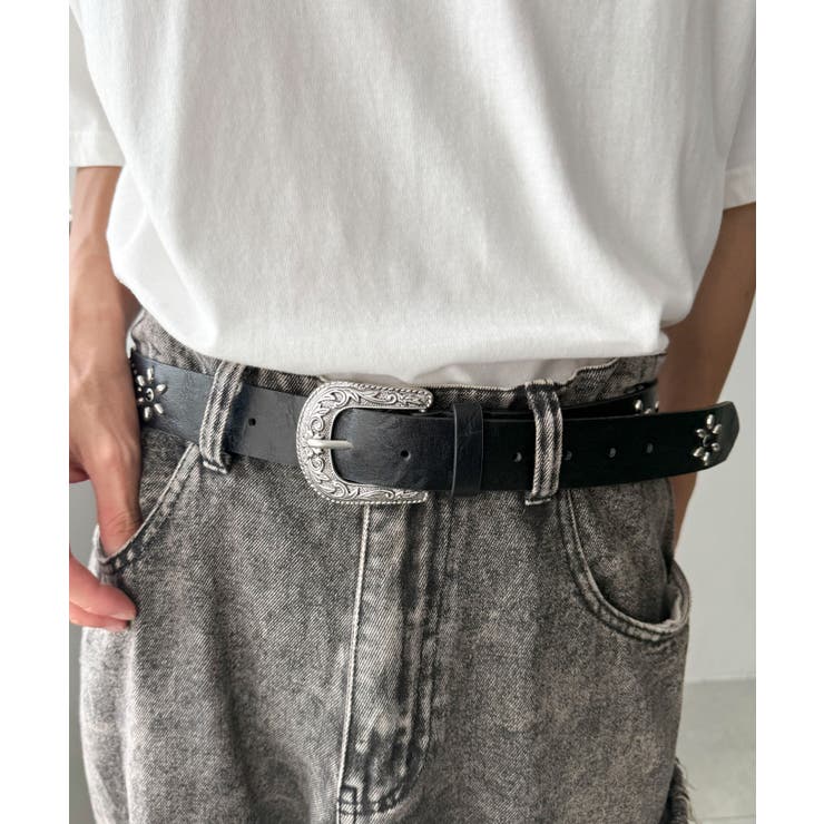 Mフラワースタッズベルト | WEGO【MEN】 | 詳細画像2 