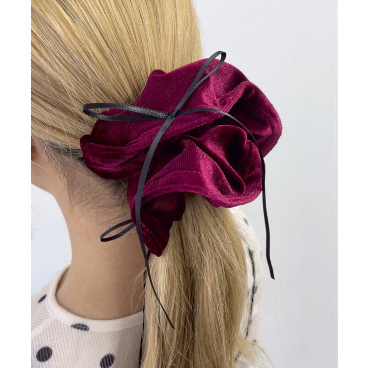 Lリボンベロアシュシュ | WEGO【WOMEN】 | 詳細画像2 