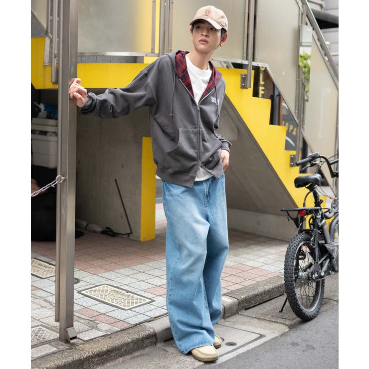 チェックZIPパーカー[品番：WG010096339]｜WEGO【MEN】（ウィゴー）の