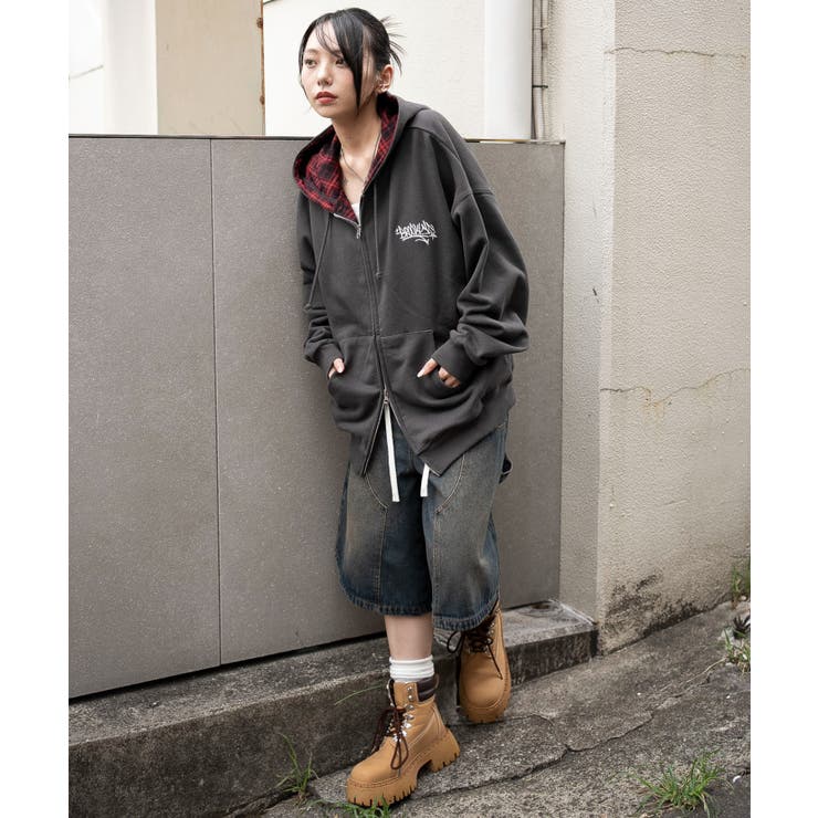 バービー チェックZIPパーカー[品番：WG010096339]｜WEGO【MEN