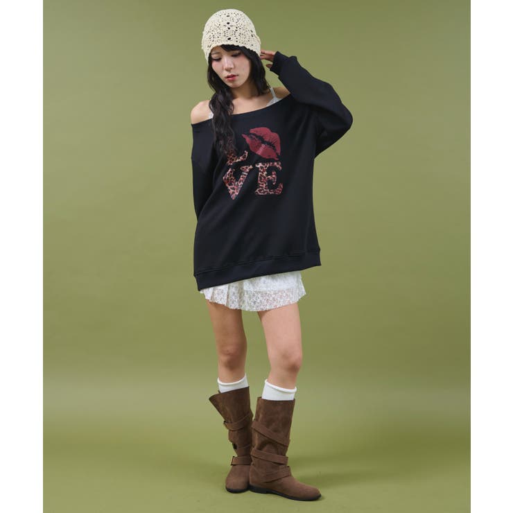 レオパードロゴオフショルSWT | WEGO【WOMEN】 | 詳細画像3 