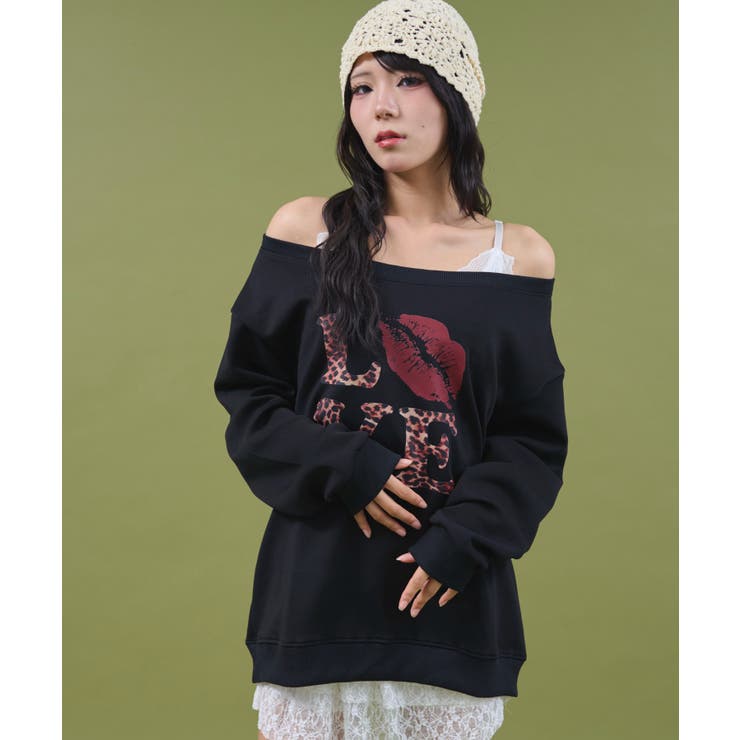 レオパードロゴオフショルSWT | WEGO【WOMEN】 | 詳細画像8 