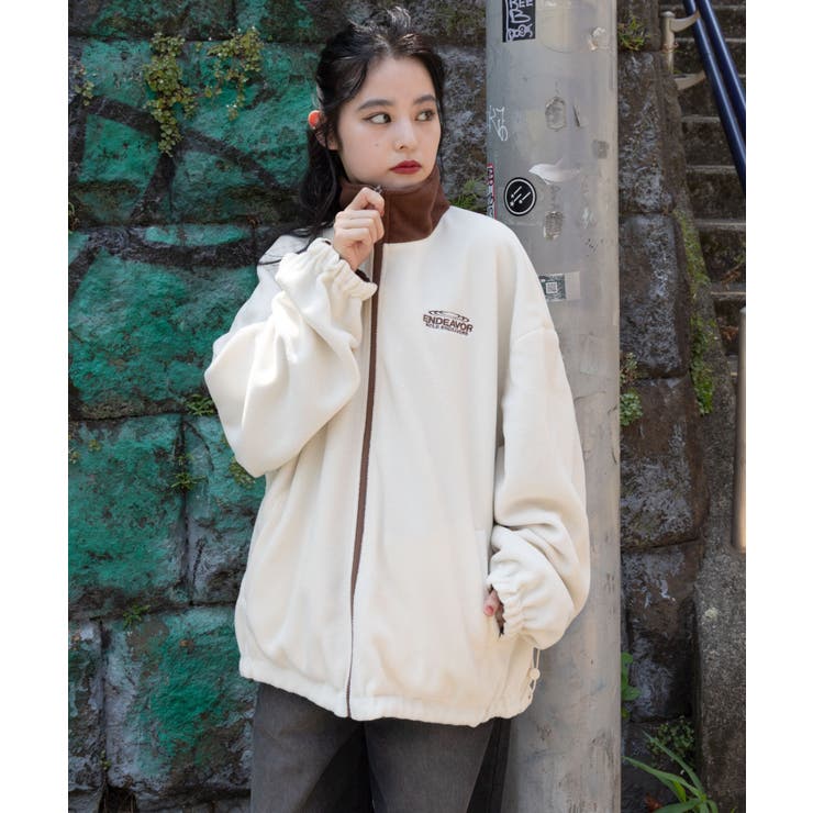 ブラウンその他 | リバーシブルフリースブルゾン | WEGO【MEN】