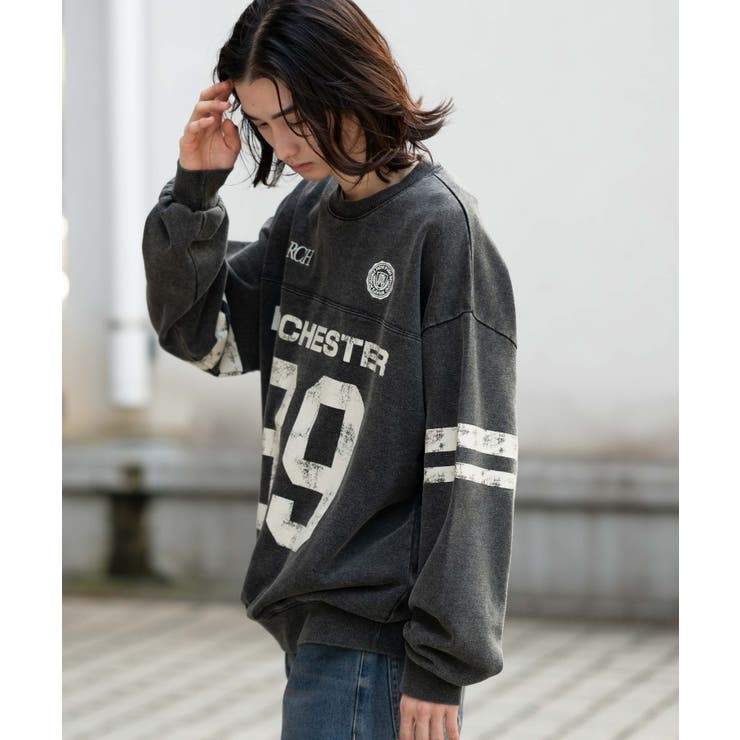 ケミカルウォッシュナンバリングプルオーバー | WEGO【MEN】 | 詳細画像19 