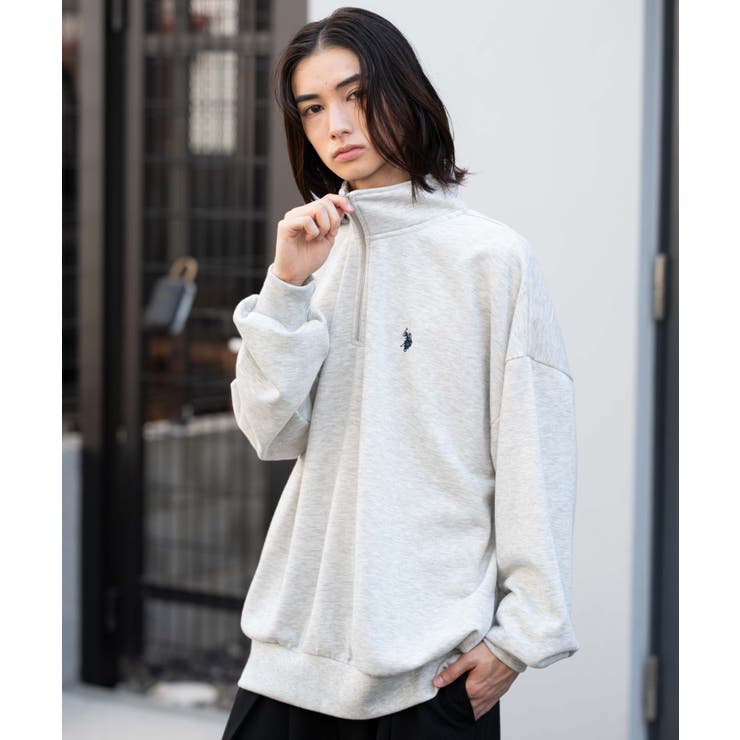 杢グレー | 別注USPOLOハーフZIPPO | WEGO【MEN】