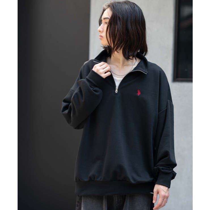 ブラック | 別注USPOLOハーフZIPPO | WEGO【MEN】