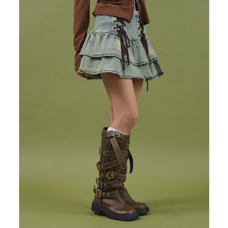 レースアップティアードミニスカパン | WEGO【WOMEN】 | 詳細画像6 