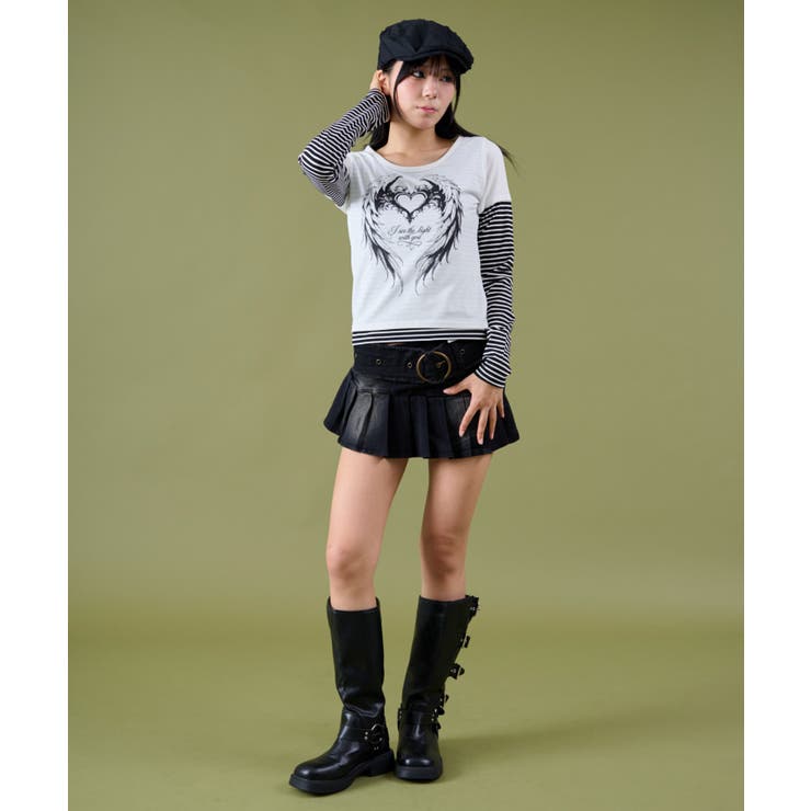 フェイクレイヤードグラッフィックトップ | WEGO【WOMEN】 | 詳細画像2 