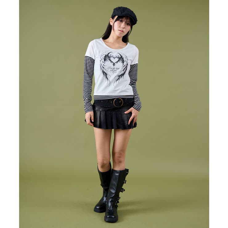 フェイクレイヤードグラッフィックトップ | WEGO【WOMEN】 | 詳細画像8 