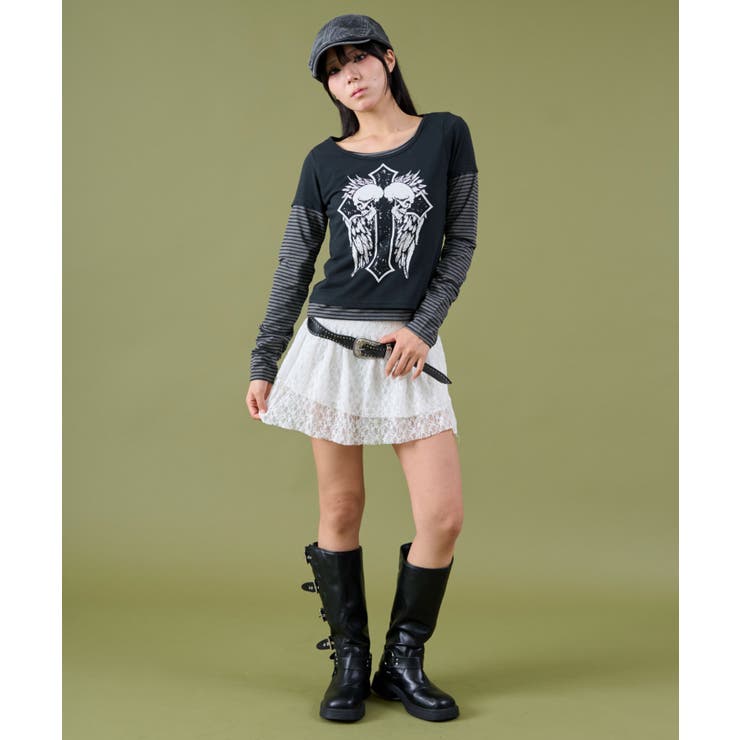 フェイクレイヤードグラッフィックトップ | WEGO【WOMEN】 | 詳細画像11 