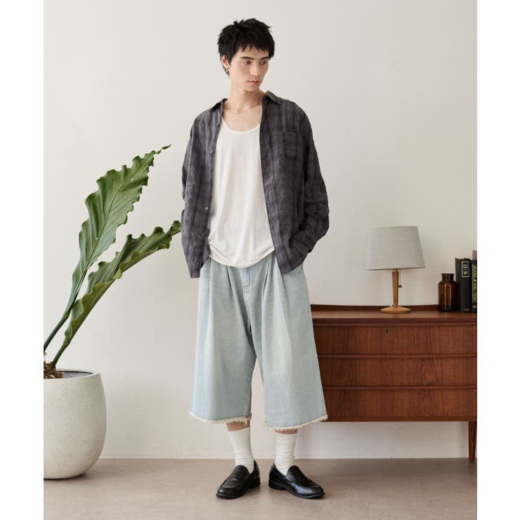 クロップドワイドデニムパンツ | WEGO【MEN】 | 詳細画像14 