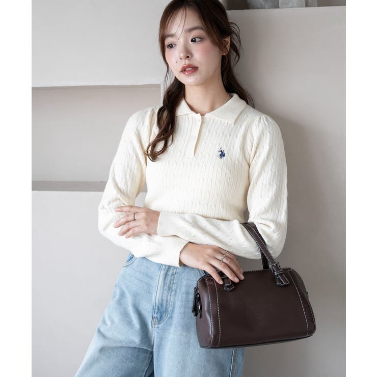 別注USPOLOケーブルニットポロ | WEGO【WOMEN】 | 詳細画像11 
