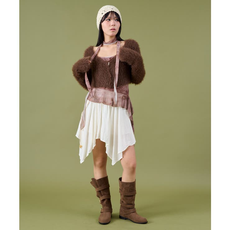 シャギーショートニットカーデ | WEGO【WOMEN】 | 詳細画像2 